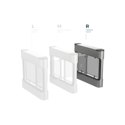 DS-K3B411BX-R/M Pg-Dp 65 Распашной турникет HikVision