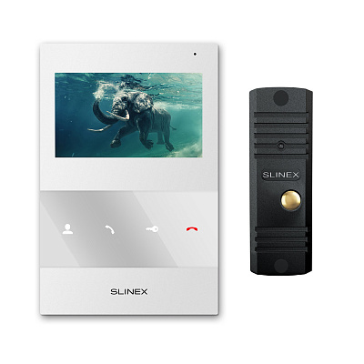 KIT SQ-04M белый ML-16HD черный Комплект видеодомофона Slinex